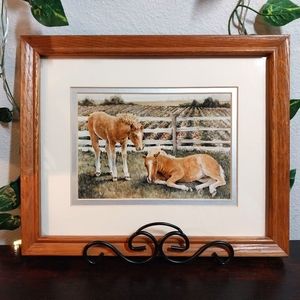 Framed horse picture